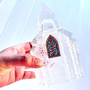 Avon Glass Church Christmas Village Decoration